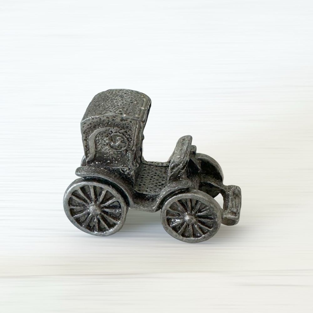 Miniature Pewter Carriage Coach Figurine Marked 94 IRS